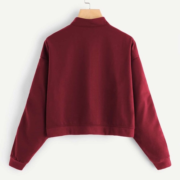 SHEIN Half Zip Crewneck Sweatshirt - Picture 4 of 12